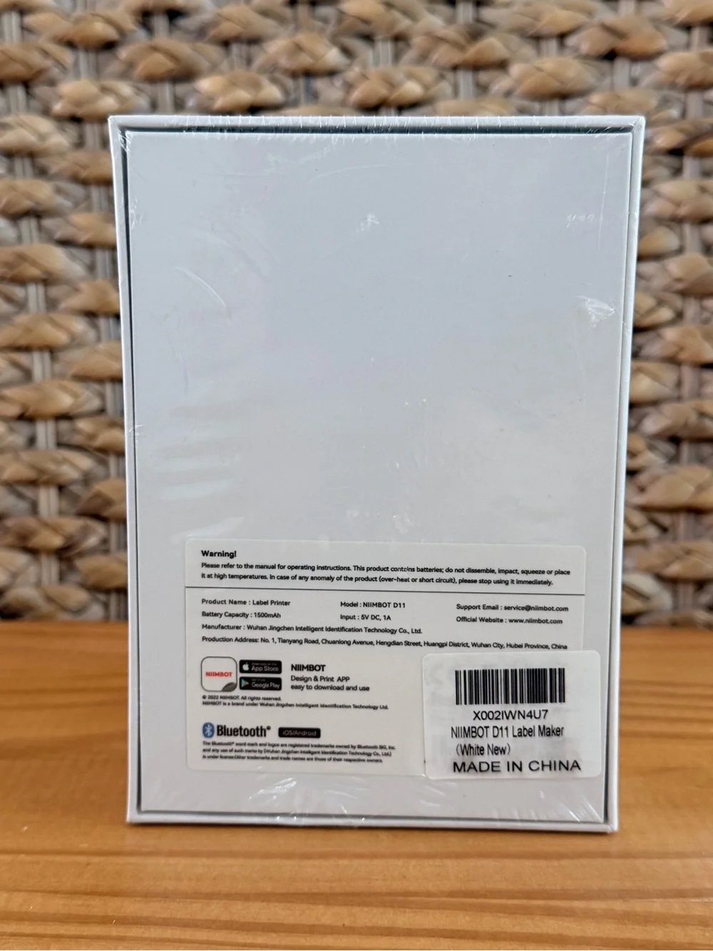 NIIMBOT D11 Portable Bluetooth Wireless Thermal Label Printer White New/Sealed